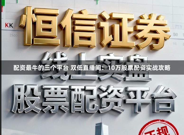 配资最牛的三个平台 双低直播间：10万股票配资实战攻略